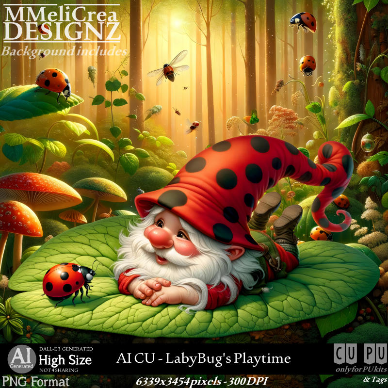 AI - CU LadyBug's Playtime (CU4PU/PNG) - Click Image to Close
